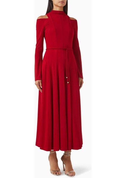 Diep Dönüştürülebilir Kemerli Elbise - Rahat Rib-Knit, Seekine Yaşama Uygun Tasarım