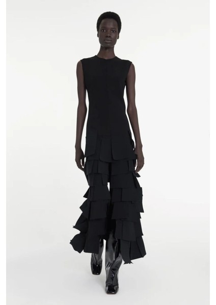 Lazer Kesim Elements Kolsuz Elbise, Modern Bilek Boy, Yırtmaçlı ve Zarif Tasarım fiyatları