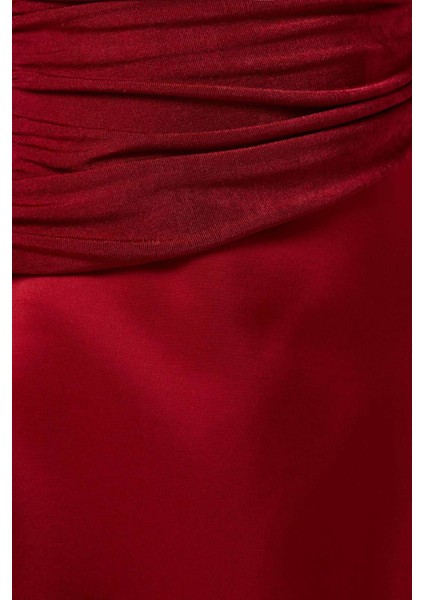 Asimetrik Midi Elbise Uzun Kollu fırsatları