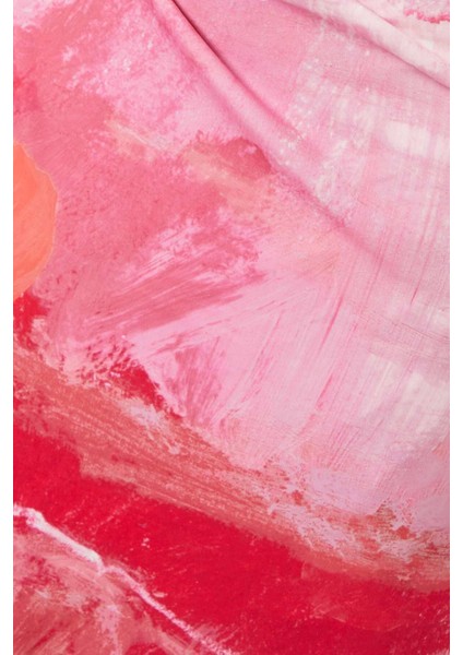 Violethill Midi Elbise - Çok Renkli - Crewneck - Gizli Kapama - Fırfırlı Etek - Pembe fırsatları