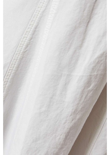 Stella Midi Elbise - Beyaz - Keten Karışımı Kumaş ile Şık Tasarım fırsatları