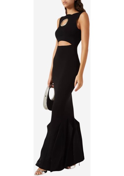 Cut-Out Detaylı Triko Elbise, Siyah fiyatları