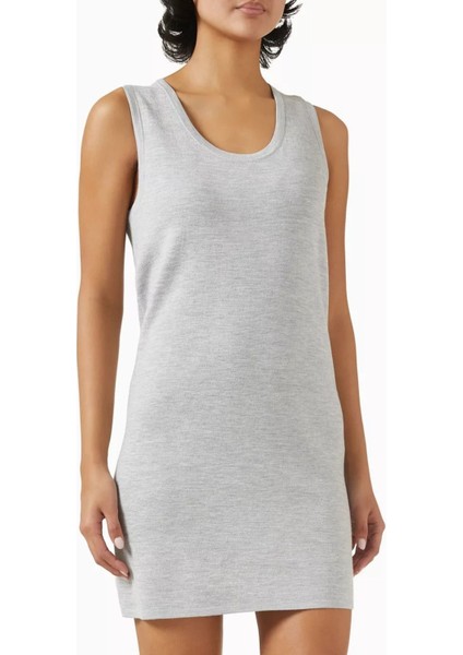 Merino Yün ve Ipek Karışımlı Sade Siluetli Zarif, Kadın Elbise