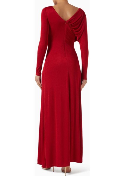 Daphne Maxi Elbise - Asimetrik Yaka, Uzun Kollar, Şık ve Feminen Tasarım, A-Line Silueti modelleri