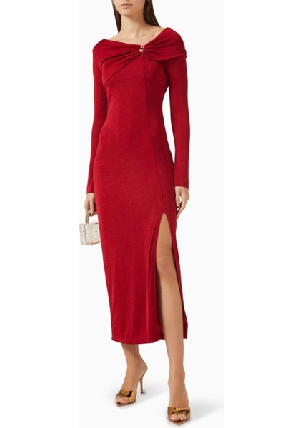 Minimalist Laly Off-Shoulder Elbise - Jarse ve Tafta, Şık Tasarım, Yan Yırtmaçlı modelleri