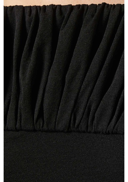 Marrgot Diz Boyu Triko Elbise - Şık ve Rahat, Off-Shoulder fırsatları