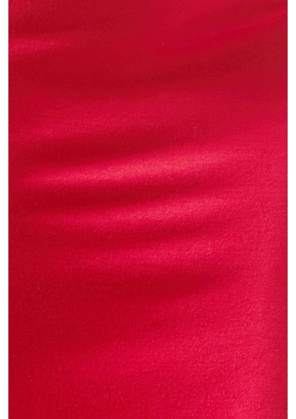 Kırmızı Midi Elbise - Jersey Kumaş - Şık ve Rahat Tasarım modelleri