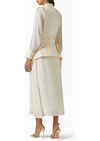 Ophelia Kemerli Elbise - Crinkle Chiffon Crepe, Şık ve Rahat Tasarım modelleri