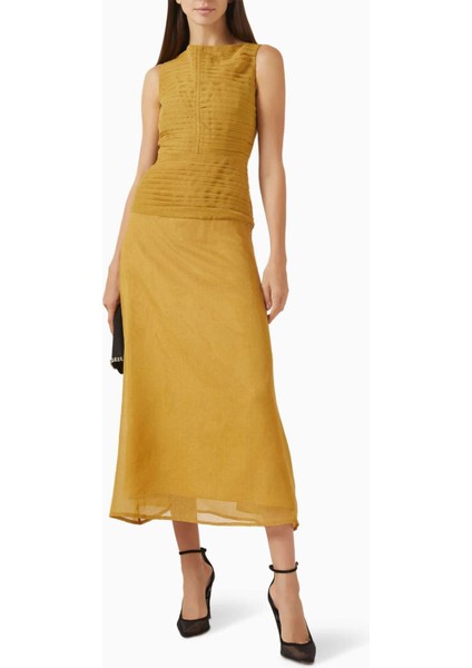 Şık Shawl Midi Elbise Ayrılabilir Şifon Şal ile Günlük ve Gece Tarzı modelleri