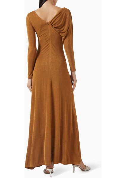 Daphne Maxi Elbise - Asimetrik Yaka, Uzun Kol, A-Line Siluet ve Şık Tasarım modelleri