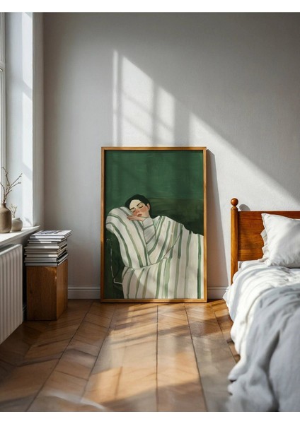 Soft Sleep - Doğal Ahşap Çerçeveli Tablo - Curated By Push fiyatları