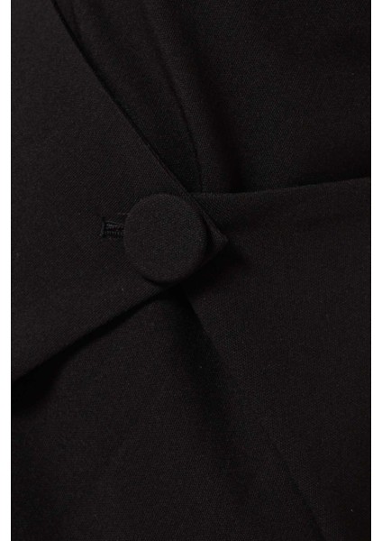 Şık Wendy Asimetrik Elbise - Yüksek Kaliteli Pamuk Twill, Siyah Renk, Göz Alıcı Tasarım indirimleri