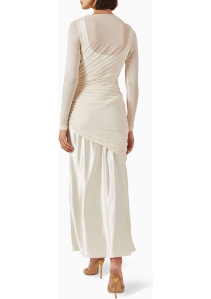 Rhodehill Midi Elbise - Beyaz - %92 Polyester, %8 Elastan, %75 Asetat, %25 Polyester Içerikli modelleri