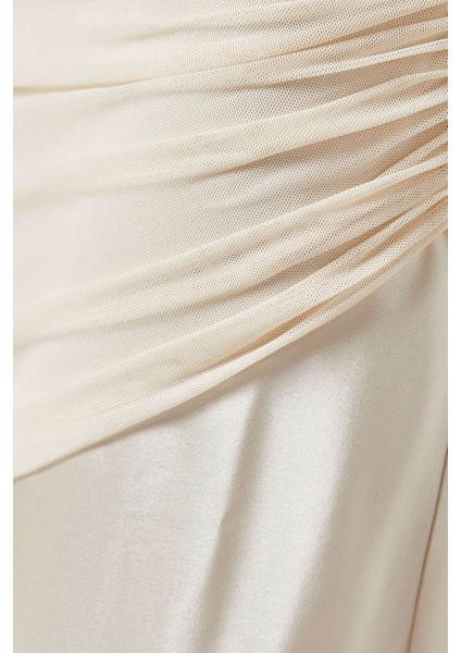 Rhodehill Midi Elbise - Beyaz - %92 Polyester, %8 Elastan, %75 Asetat, %25 Polyester Içerikli indirimleri