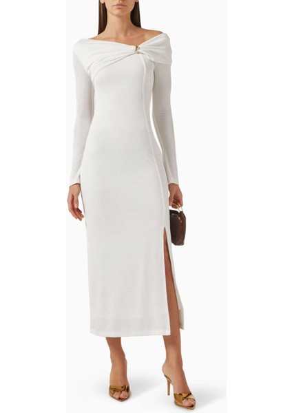 Minimalist Laly Off-Shoulder Elbise - Jarse ve Tafta, Şık Tasarım, Yan Yırtmaçlı modelleri
