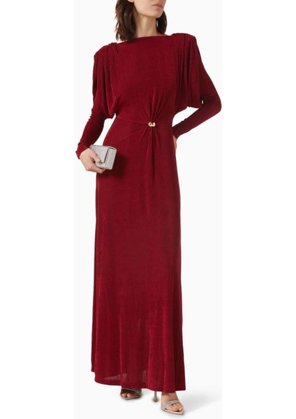 Diva Maxi Elbise - Puf Kollu, Derin U Yırtmaçlı, Twinkle Knit Kumaş fiyatları