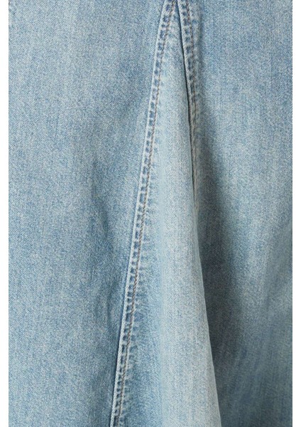 Estelle Mini Elbise - Mavi - Denim Kumaş ile Yönlü ve Şık Tasarım fırsatları