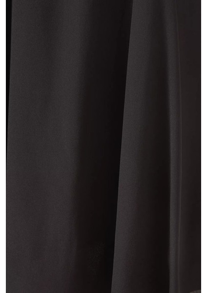 Siyah Ipek Şifon Maxi Elbise, Zarif ve Çarpıcı Gece Elbisesi fırsatları