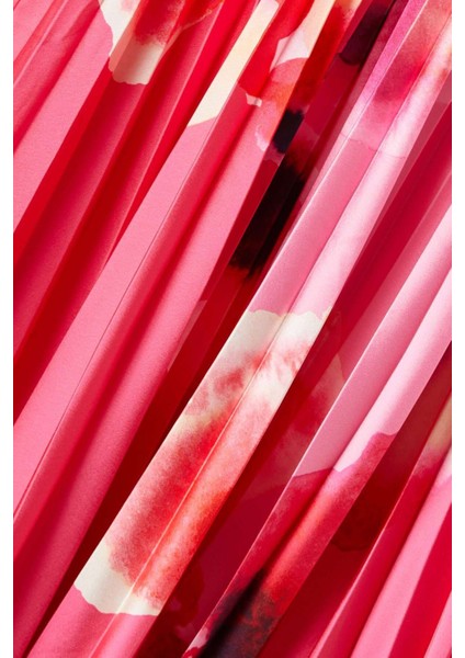 Fixby Plise Maxi Elbise - Çok Renkli - %100 Polyester Kumaş - Halter Yaka fırsatları