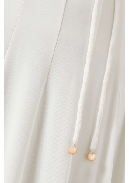 Diep Dönüştürülebilir Kemerli Elbise - Rahat Rib-Knit, Seekine Yaşama Uygun Tasarım indirimleri