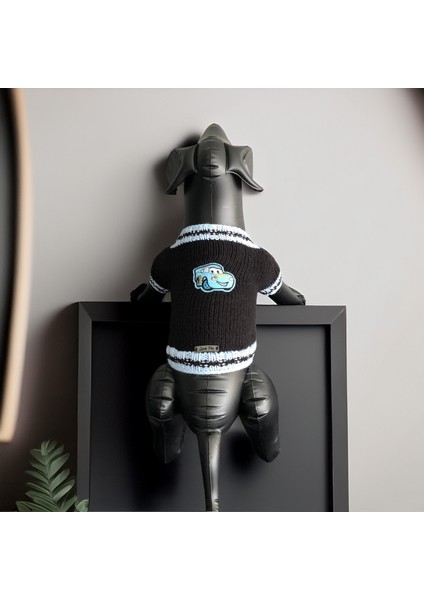 Köpek Için Cars The Movie Mavi Siyah Kazak