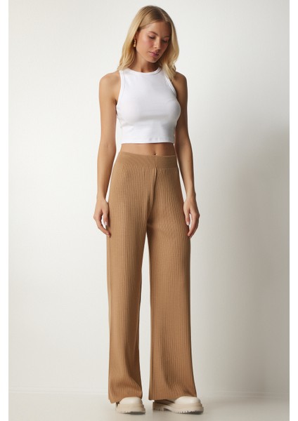 Fitilli Triko Pantolon LKİ0012 Bisküvi