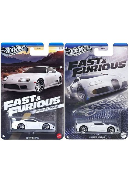 2 Araç Hot Wheels Fast & Furious Set - Bugatti Veyron & Toyota Supra (1/64) Hızlı ve Öfkeli