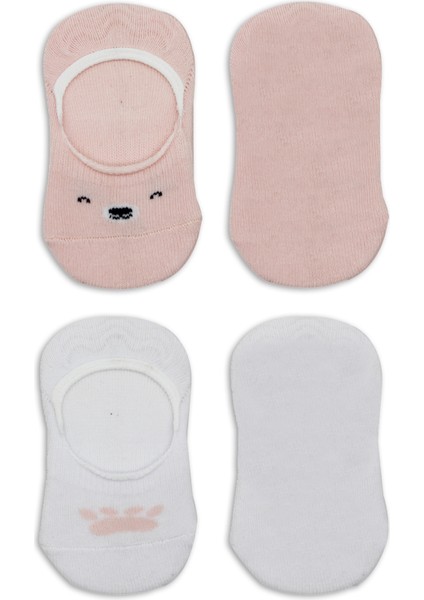 Bistyle 2'li Babet Cute Face Penye Çorap 30103 Pembe-Beyaz fırsatları