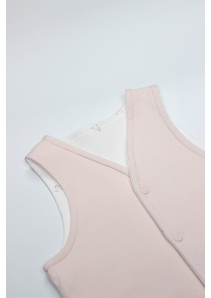 Bistyle Grow In Love Çift Taraflı Bebe Yelek 18102 Pembe Ekru fiyatları