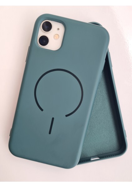 iPhone 11 Magsafe ile Uyumlu Yumuşak Soft Mükemmel Manyetik Esnek Lansman Silikon Kılıf