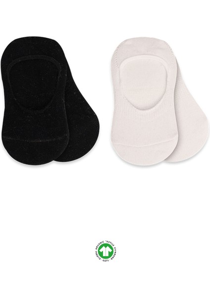 Bistyle 2'li Penye Babet Silikonlu Basic Çorap 30104 Siyah Ekru