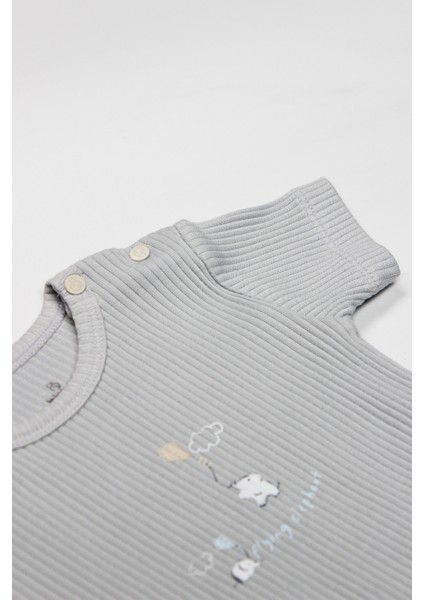 Bistyle Flying Elephant Yarım Kol 2'li Body 17116 Ekru Gri indirimleri