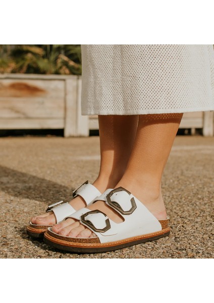 Kadın Terlik Galıa G104865 Genuins Leather White indirimleri