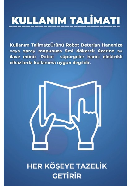 Beyaz Sabun , Gül Bahçesi Kokulu Robot Süpürge Deterjanı 2'li Set, Yüzey Temizleyici 250 ml