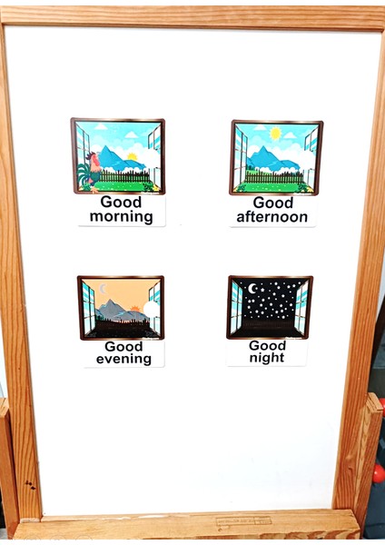 Greetings / Selamlaşma Manyetik Ingilizce Kelime Kartları / Flashcardlar