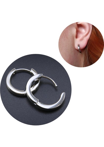 Cerrahi Çelik Halka Küpe- Kalka iç çapı 14mm-Kalınlık 2,5mm-1 çift modelleri