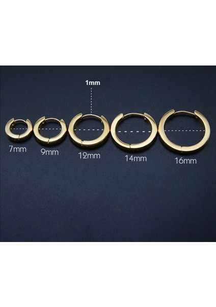 Cerrahi Çelik Halka Küpe- Kalka iç çapı 14mm-Kalınlık 2,5mm-1 çift fırsatları