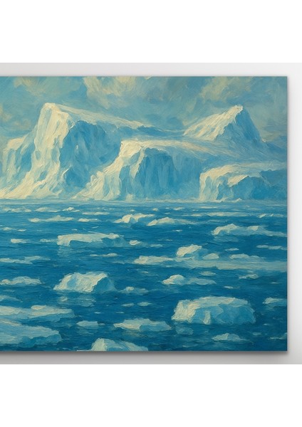 Yalnız Kutup Ayısı Kanvas Tablo 60X120CM fiyatları