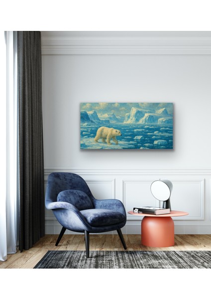 Yalnız Kutup Ayısı Kanvas Tablo 60X120CM