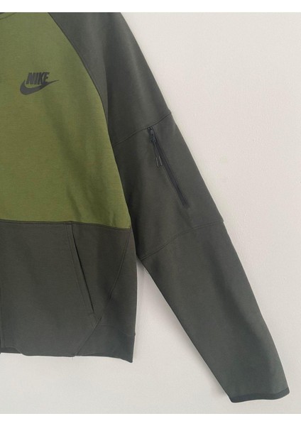 Sportswear Hoodie Full-Zip Windrunner Yeşil/haki Erkek Spor Sweatshirt fırsatları