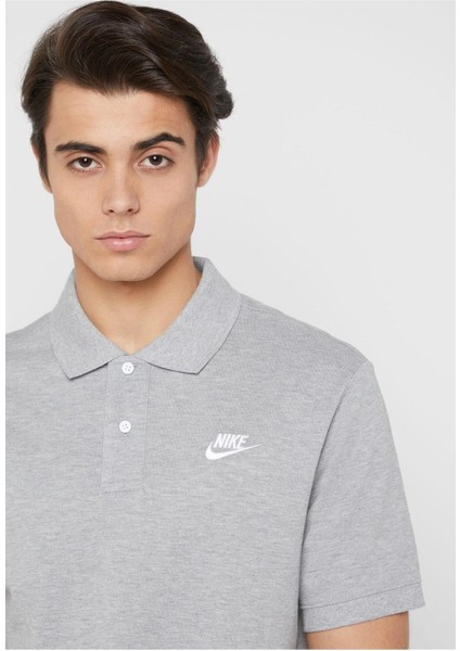 Standart Fit Pamuklu Polo Tişört Gri modelleri