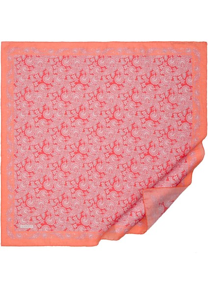 Ipekevi Mezopotamya Model 02 Desenli Tensel Soft Eşarp 02224-NAR Çiçeği