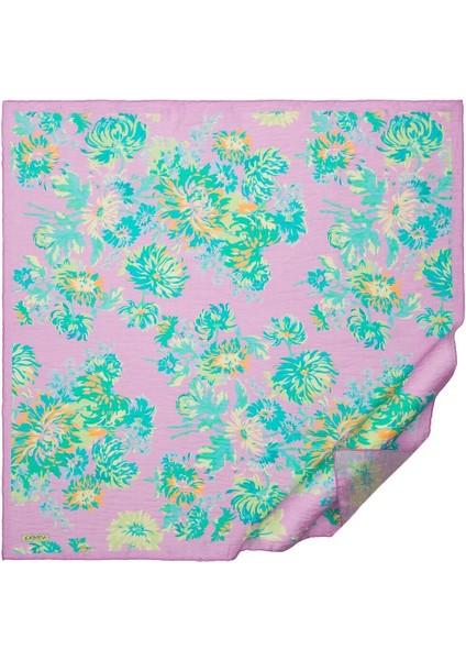 Ipekevi Kasımpatı Desenli Tensel Soft Eşarp 02220-LEYLAK