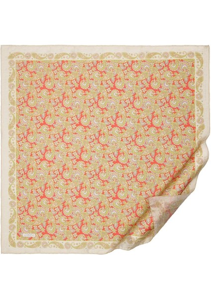 Ipekevi Mezopotamya Model 02 Desenli Tensel Soft Eşarp 02224-PUDRA