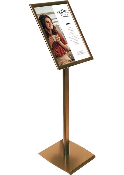 A3 29.7X42 Kahverengi Menü ve Bilgilendirme Panosu Tek Ayaklı Reklam Panosu