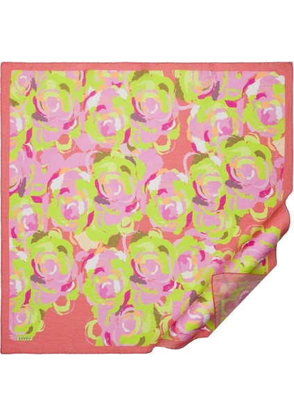 Ipekevi Duygusal Çiçekler Tensel Soft Desenli Eşarp 02219-PEMBE