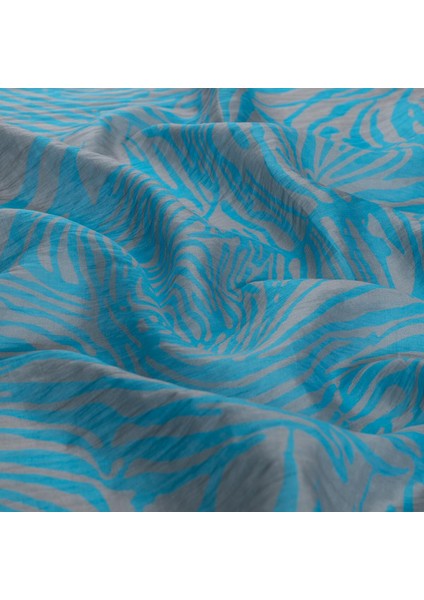 Ipekevi Zebra Desenli Tensel Soft Eşarp 02236-TURKUAZ fiyatları