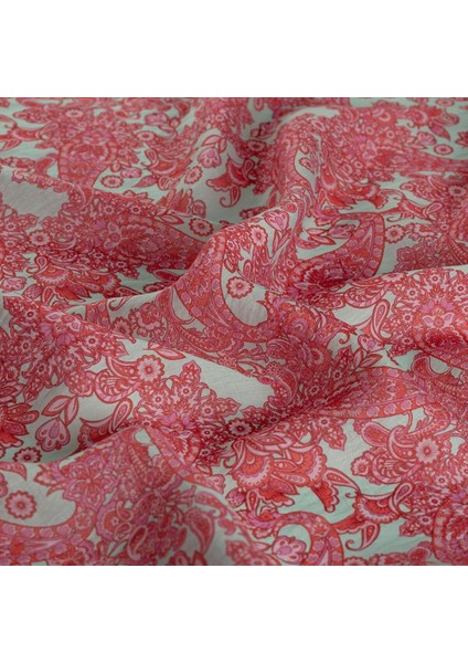 Ipekevi Mezopotamya Model 06 Desenli Tensel Soft Eşarp 02225-MERCAN fiyatları