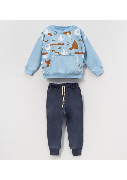 Soyut Desenli Erkek Çocuk Alt - Üst Takım