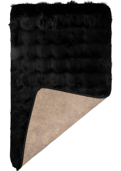 Premium Deri Taban, Yüksek Tüylü Yumuşak,bubble Post Banyo Paspası 2'li 100X60 - 60X50 cm - Siyah fırsatları